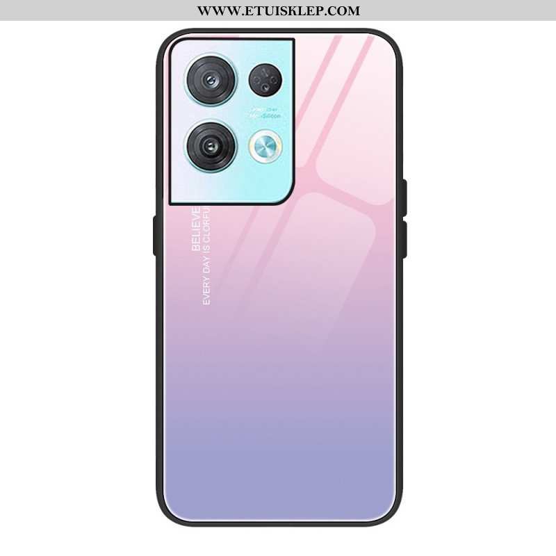 Futerały do Oppo Reno 8 Pro Gradientowe Szkło Hartowane